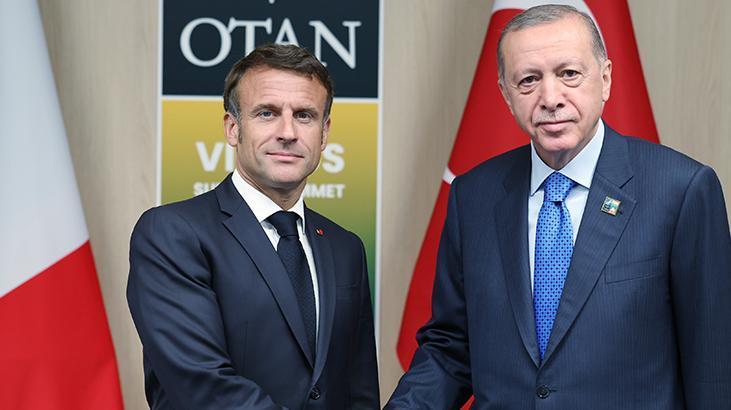 Cumhurbaşkanı Erdoğan, Macron ile görüştü