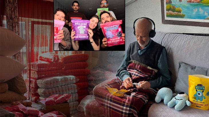 Örgü işine dede eli değdi, internette çok sevildi! 'Maaşsız çalıştık, misafire yer yoktu'